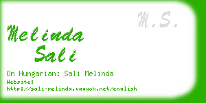 melinda sali business card